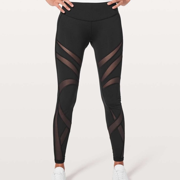 lululemon athletica Pants - Lululemon wunder under Mesh Cut Out Leggings 2